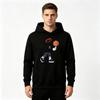 Men's Casual Hoodie, Cartoon Basketball Spoof Pattern Printed Long Sleeve Pullover Sweatshirt for Streetwear