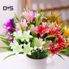 DYS Home Decor Potted Plant Artificial Plastic Simulation Flowers Photo Props Home Decor
