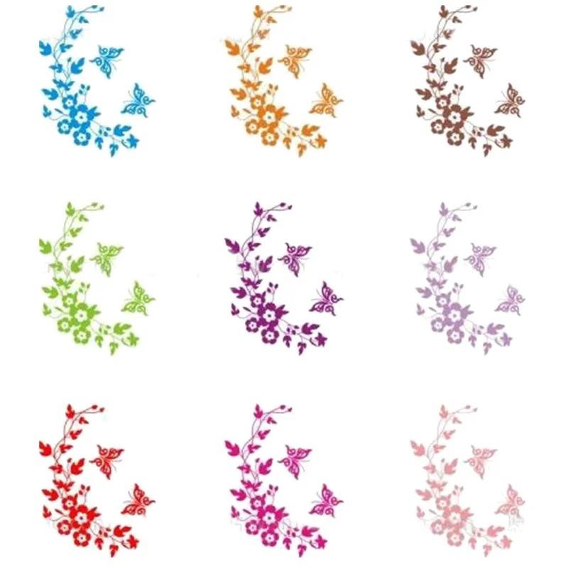 Butterfly Flower Vine Bathroom Wall Stickers Home Decoration Wallpaper Wall Decals For Toilet Decorative Sticker Home Decor