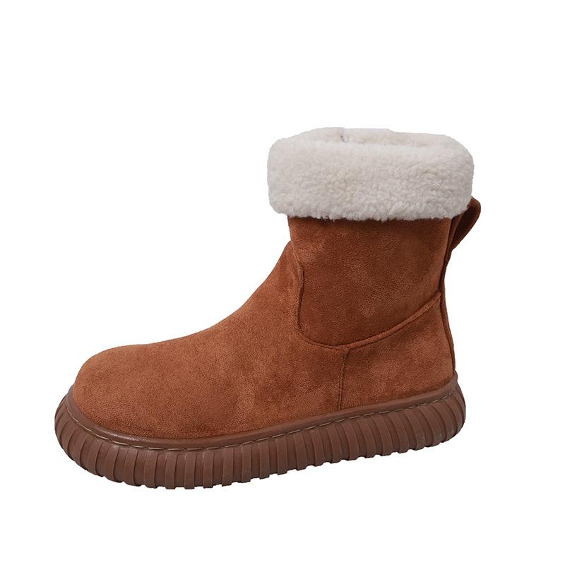 

Зимние сапоги женские бархатные модные удобные повседневные ботинки нишевый дизайн чувство плоские ботинки Martin тонкие трендовые маленькие короткие ботинки 40