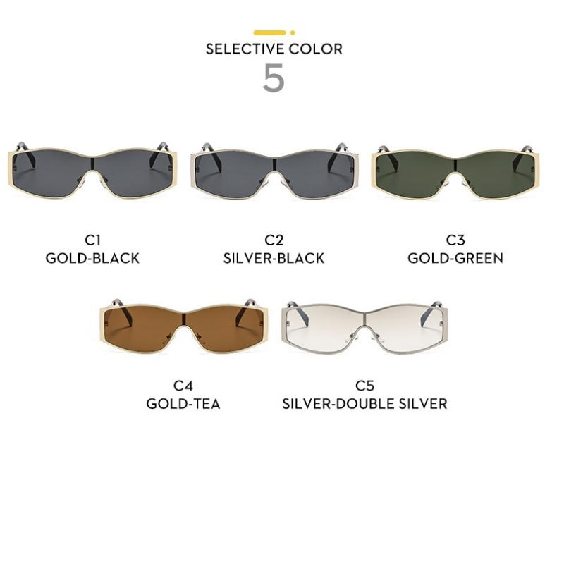 Women's glasses fashion new one-piece metal cycling sunglasses, cross-border European and American ins Xiaohongshu personalized high-end sunglasses