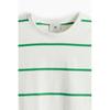 H M Regular FiT T sHirT wHiTe Green sTripe