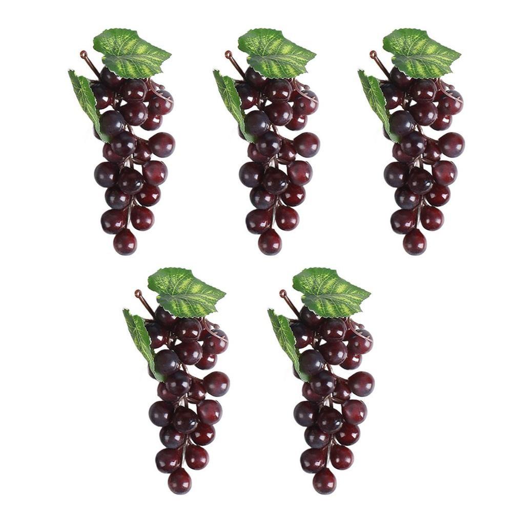 Convenient Arranging Sets Artificial Grape Clusters PVC Grape Bunches