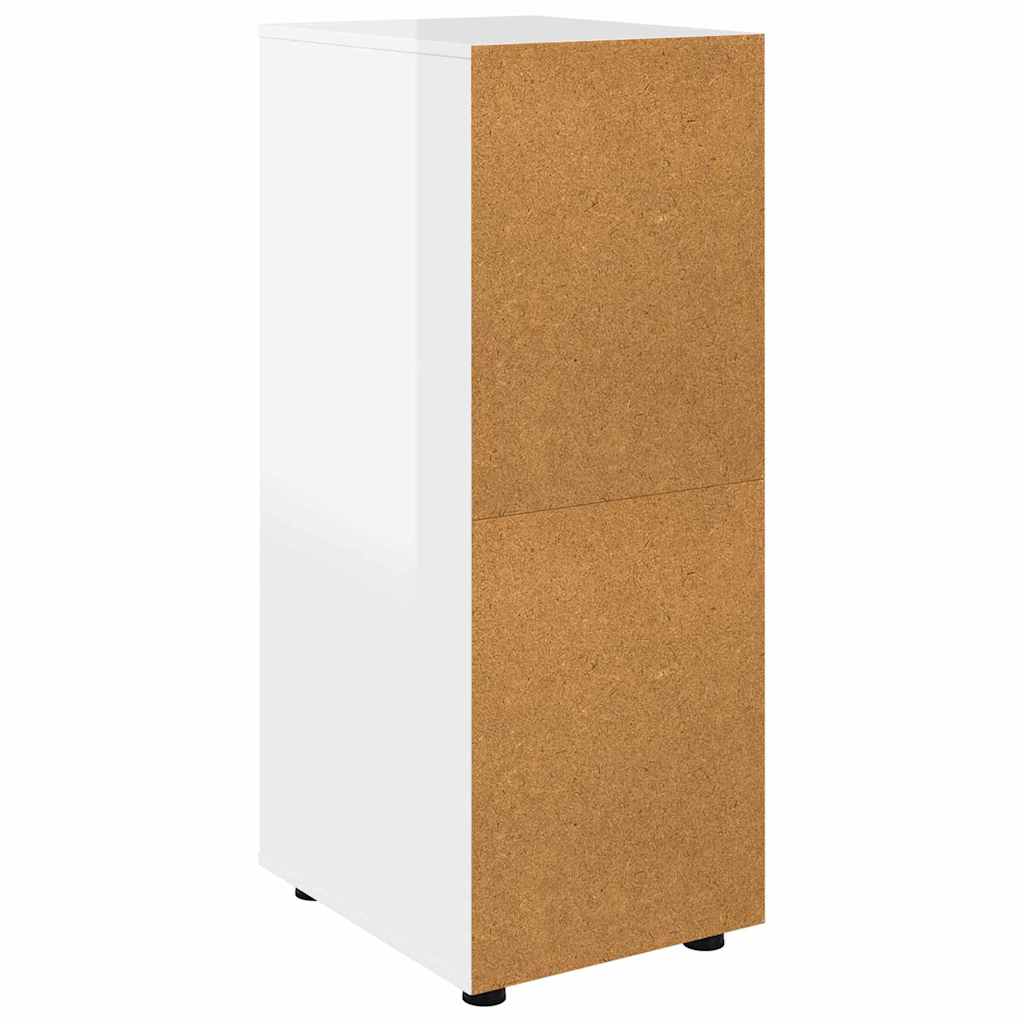 Storage Cabinet Glossy White 40 x 48 x 105 cm