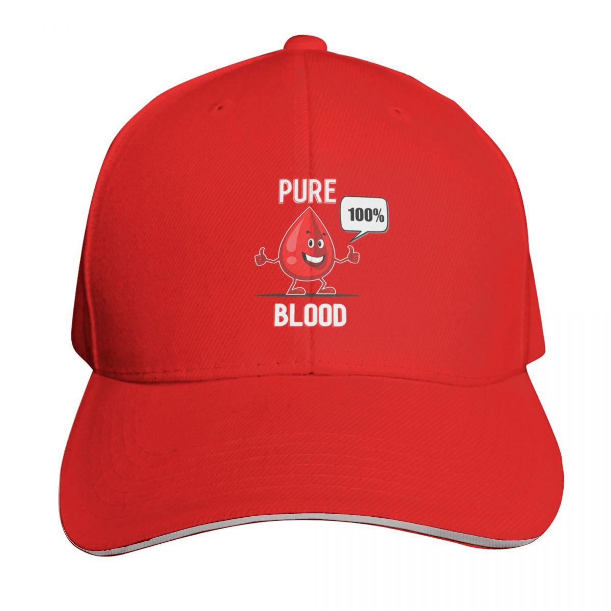 Pure Crimson Blood Drop Baseball Cap sailor cap for Unisex Luxury Brand New In Hat Fishing cap Golf Unisex Womens