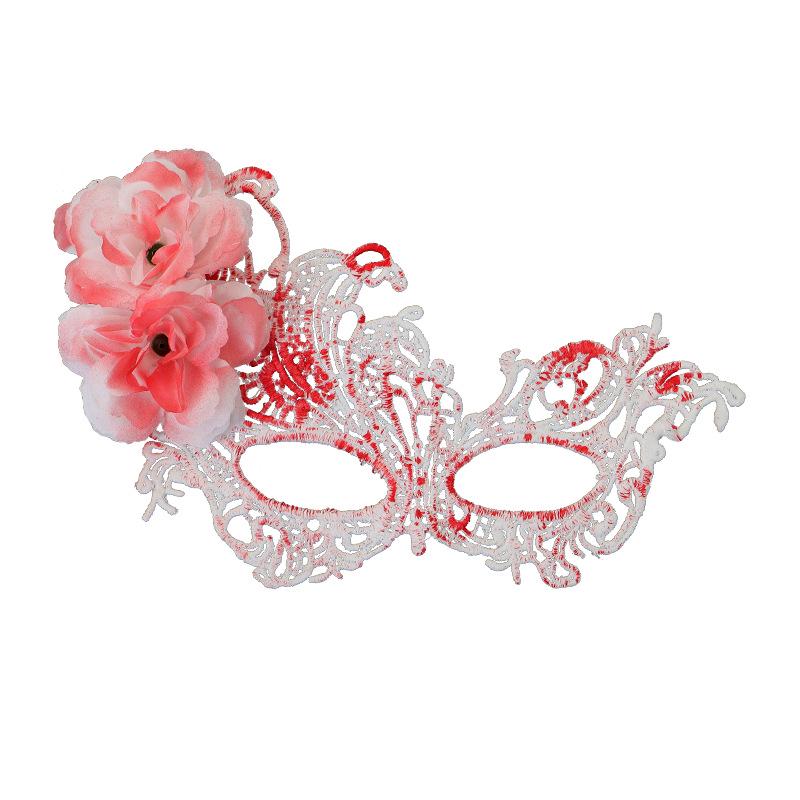 Halloween Masquerade Lace Eye Mask & Cat Ear Headband Set