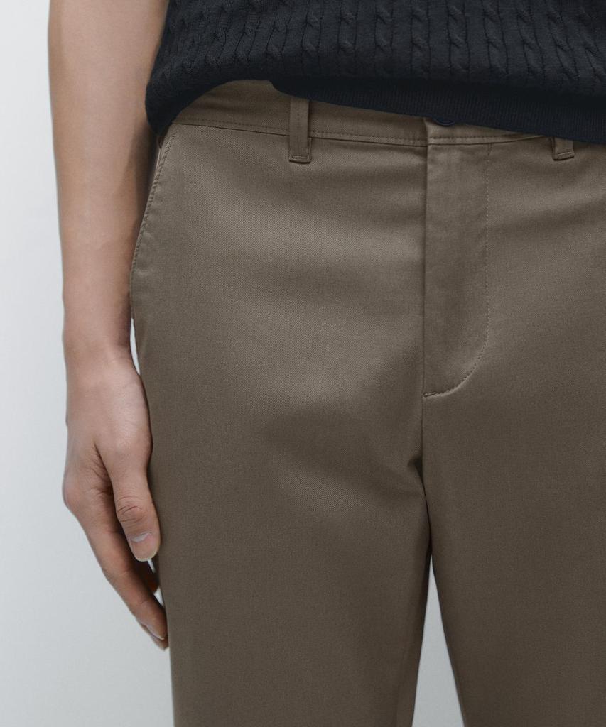 Masimodutti Cotton Blend Slim Fit Pants