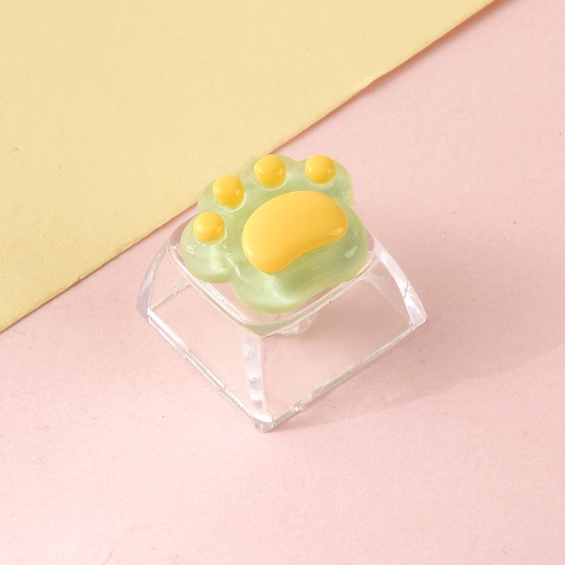Transparent 3D Cat Paw DIY Keycap for Universal Mechanical Keyboards
