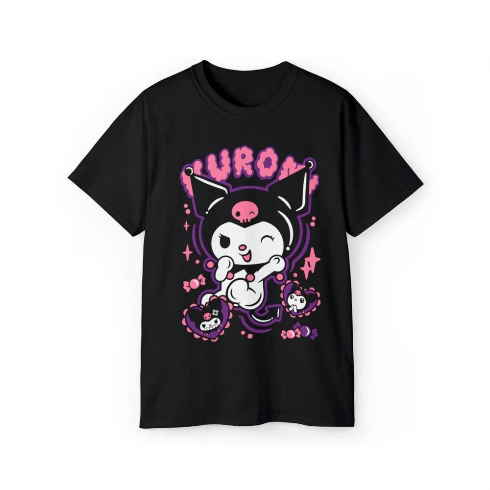 Kuromi Tshirt My Melody And Kuromi Sanrio Anime Unisexga Girl Kawai Shirt All Size M