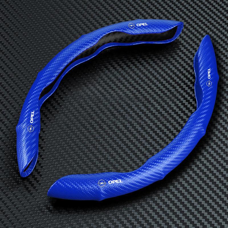 2pcs Carbon Fiber Non-Slip Steering Wheel Cover Car Accessories For Opel Insignia Astra Antara Meriva Zafira H G Corsa