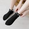Summer And Autumn Boat Socks Women'S Lace Socks Japanese College Wind Beaded Socks Cotton Strips Sweet Low-Top Women'S Socks
