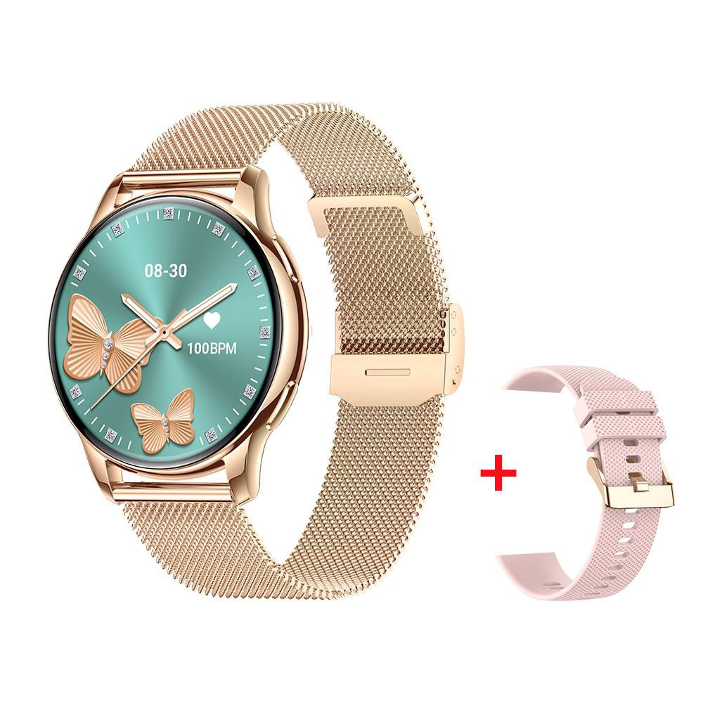 Women Smart IP67 Waterproof 1.32 Inch AMOLED Watch Screen Blood Oxygen Heart Rate Monitor Android Silica Gel