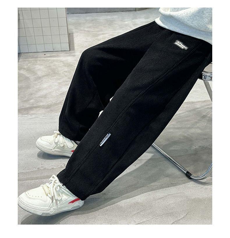 Warm Boys' Fleece-Lined Corduroy Pants - 2025 Winter Style for Medium to Large Children