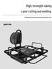 Adjustable EV Rear Rack: Motorcycle Slide Rail Cargo Bracket with Telescopic Mobile Backrest for Takeaway Box
