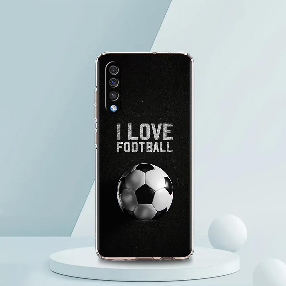Football Sport Soccer Transparent Phone Case for Samsung Galaxy A12 A50 A52 A70 A40 A10 A20 A30 A02 A03S A04 Cover Silicon Shell