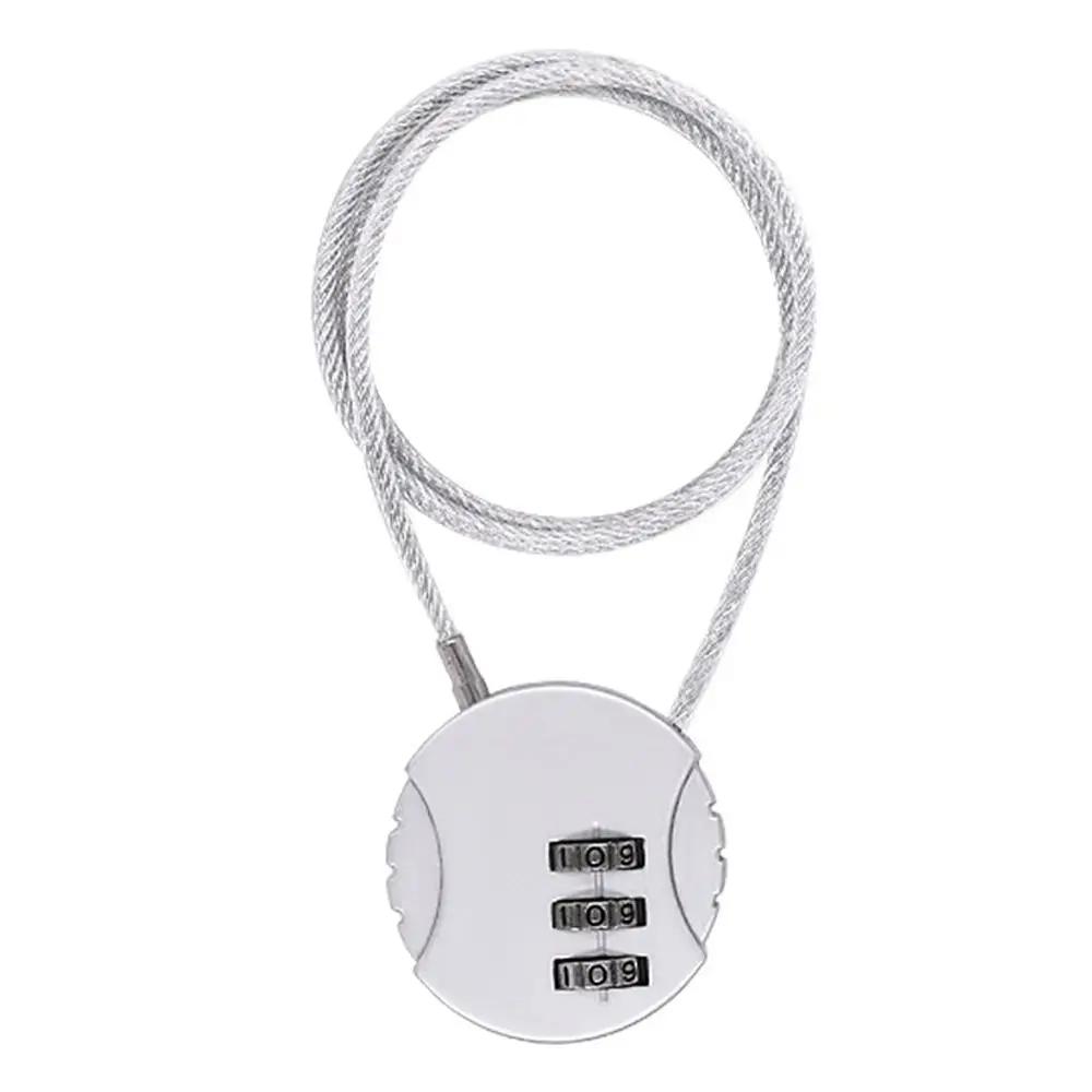 50cm Wire Rope Digit Padlock Password Code Security Lock Smart Combination Lock for Motorcycle Helmet Lock Extended Wire Rope