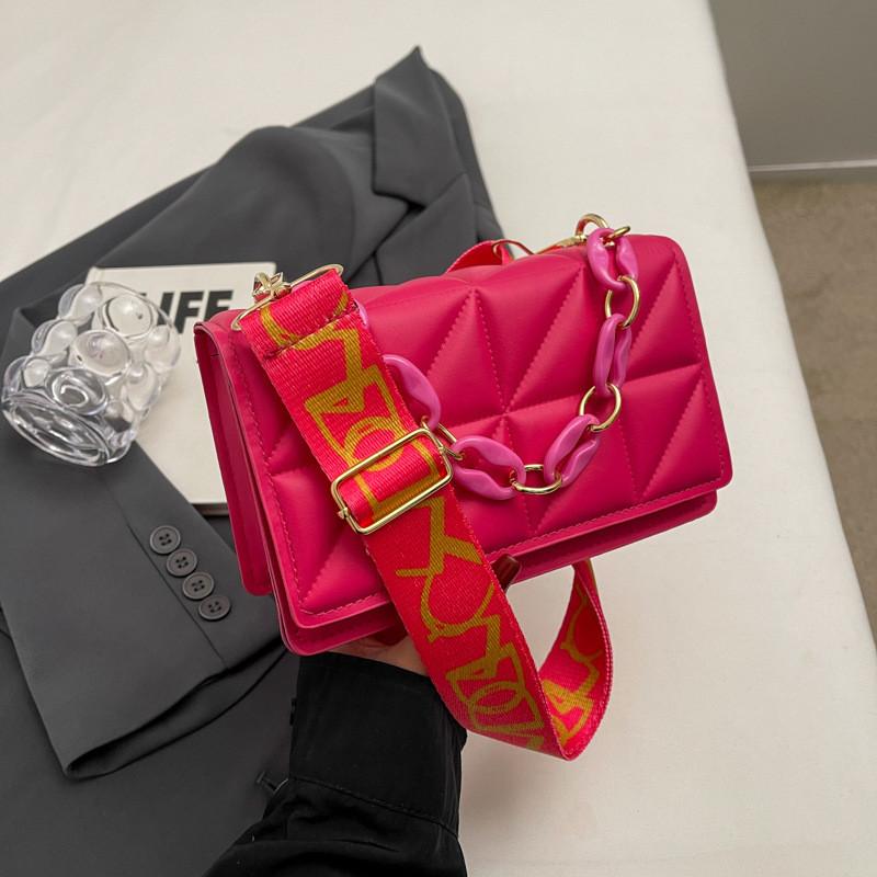 Stylish Pu Women's Shoulder Bag Modern Aesthetic Small Square Crossbody Bag