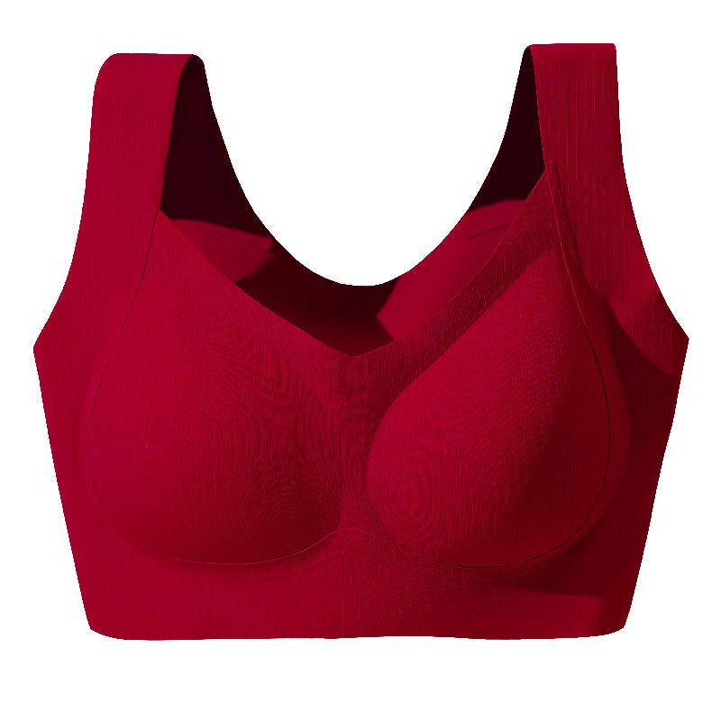 

Wireless One-Piece Seamless Sports Bra for Large Busts - Comfortable, Breathable, and Supportive Design XL 129-146 lbs