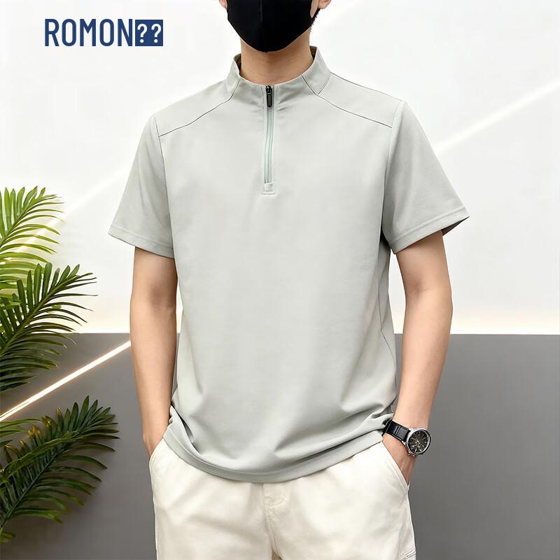 

ROMON Men s Quick-Dry Casual Polo T-Shirt 4XL