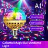 RGB Stage Magic Ball Light 360° Full Rotation Color Changing USB Plug for Bar Club DJ Show Anniversary Party Decor