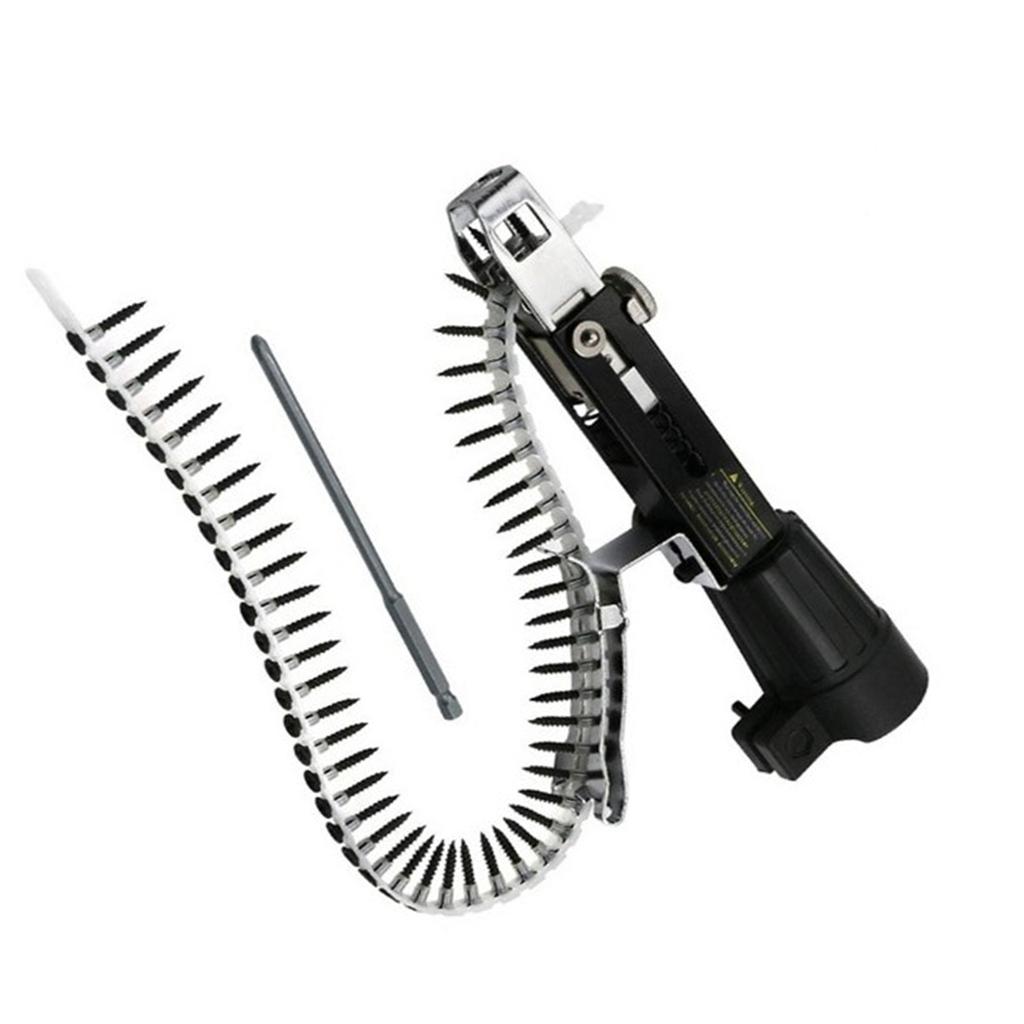 Automatic Chain Screw Nail Gun Adapter For Electric Drill Cordless Power Drill Woodworking Tools Accessories