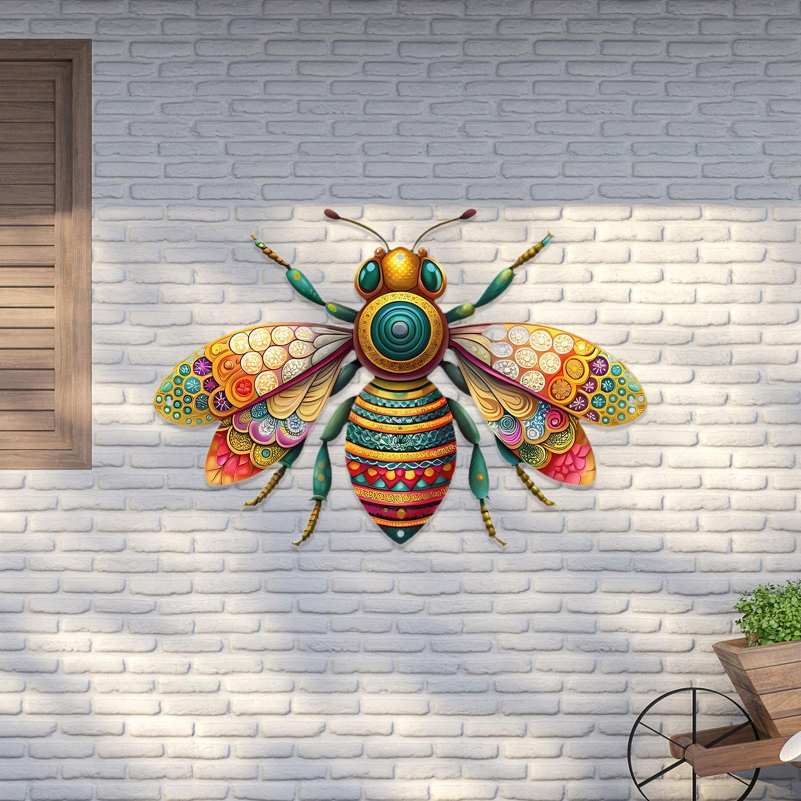 

Metal Butterfly Wall Decor Fence Art Gift Ornament Hanging for Bathroom Bedroom