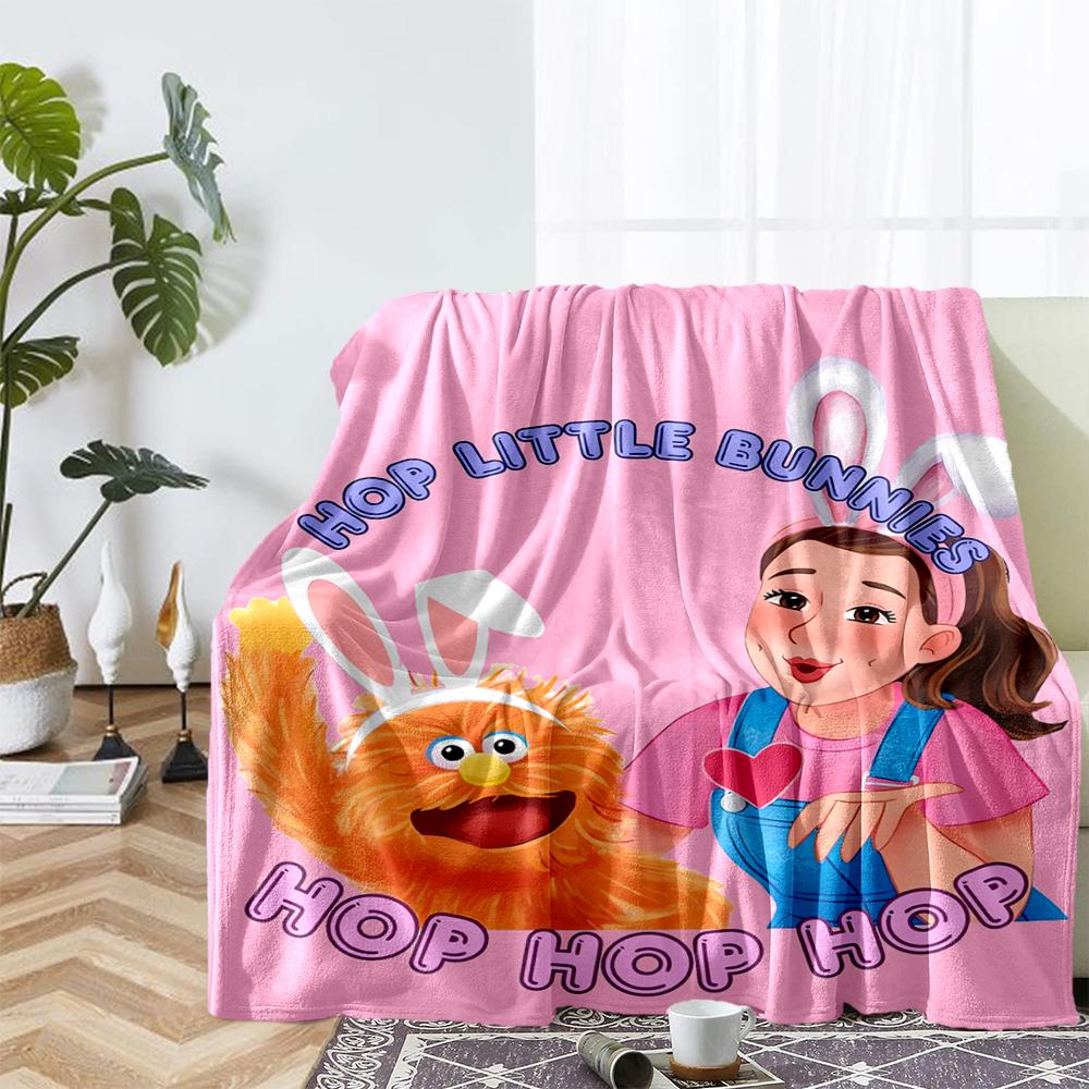 Ms. Rachel Theme Printed Blanket - Perfect for Couch, Bed, Travel & Outdoor Use | Machine Washable, Cozy & Durable.