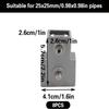 8 PCS T-Style Square Tube Connectors for 3-Way 90 Degree Joins On 1 Inch Pipes for Shed and Railing Construction Projects