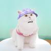 Ombrellino Estivo e Protezione Solare per Cani e Gatti Cappello Anti-perdita per Gatti Fibbia con Cordino Regolabile Cappello da Pescatore Cane Animale Domestico