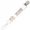 Planetee Pacifier Clip for Name VICTOIRE I Live On Love and Milk Cow | Pacifier Clip Baby Shower Gift