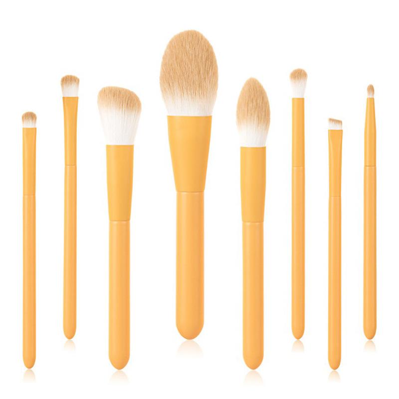 Foundation brush, loose powder brush, eye shadow brush, 8 makeup brushes, macarons, makeup brush set, makeup tools, beauty makeup