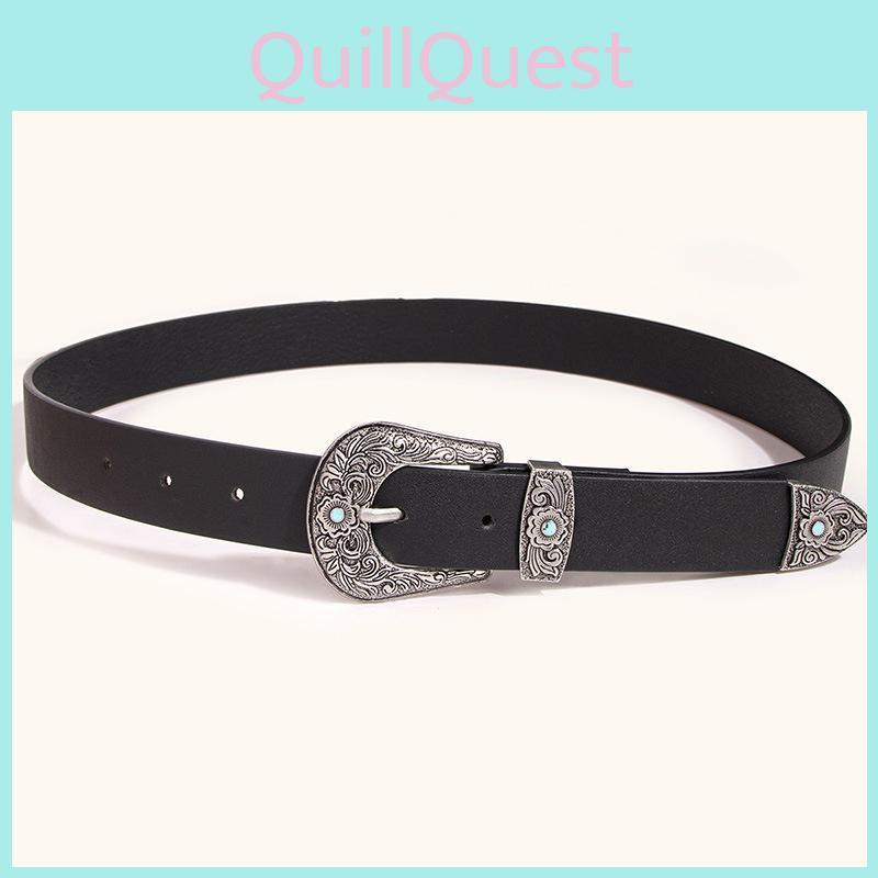 Korean Style Womens Faux Leather Belt With Alloy Buckle For Chic Office Look