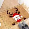 Festive Snowman Reindeer Christmas Doormat Non Slip Entryway Rug for Living Room Bedroom Indoor Outdoor Holiday Floor Mat Decor