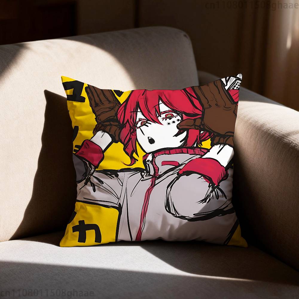 Virtual Singer KKasane Teto Pillow Case Antidustmite Pillowcase Invisible zipper silky short plush Sofa cushion cover