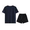 Li-Ning Summer Mens Short Sleeve Comfortable Breathable Skin-Friendly Sweat-Wicking Simple Fashion Versatile Casual Sports Suit ATSW821-3+YATV113-1