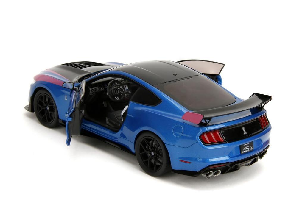 Kyosho Jada Toys PINK SLIP Series Scale 2020 Ford Mustang Shelby GT500 Blue Finished Model JADA35723 1/18