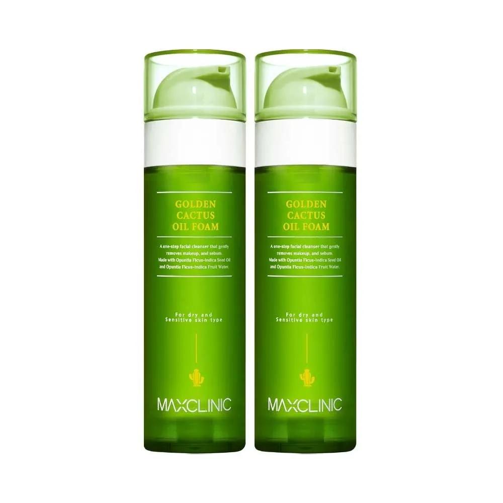 MAXCLINIC Oil Foam Cleansing Golden Cactus Large Size 110g 2 Pieces
