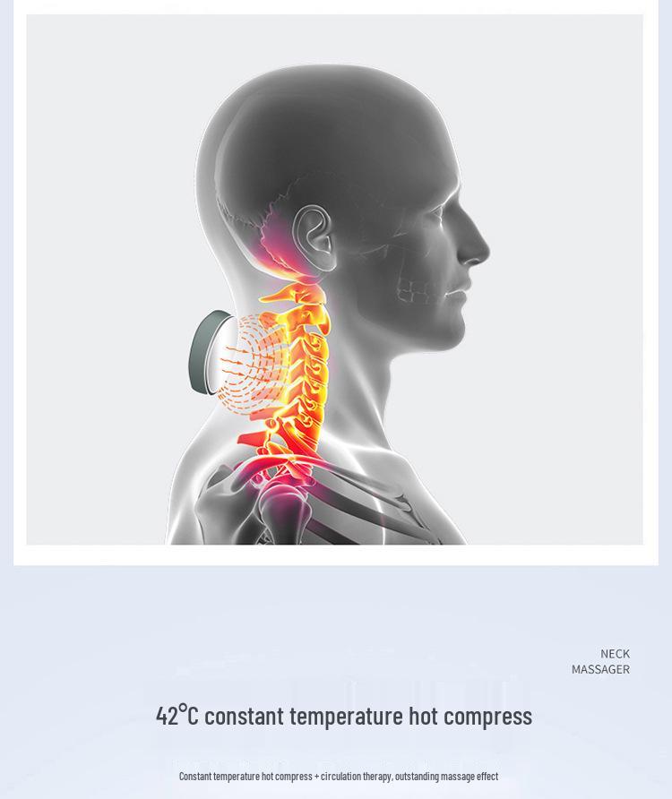 Smart Cervical and Shoulder Massager with Pulse Heating and Hot Compress Therapy