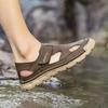 Yearcon Men's Breathable Leather Beach & Driving Sandals