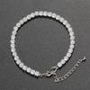 Woven Tennis Bracelet 3mm 4mm 5mm Hip-Hop Accessory Unisex Zircon Strip with Gold/Silver Plating