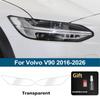 Per Volvo V90 2016-2026 Nero Fumé Lucido Pre-tagliato Pellicola Protettiva Fari Auto in TPU Kit Copertura Wrap in Vinile Antigraffio