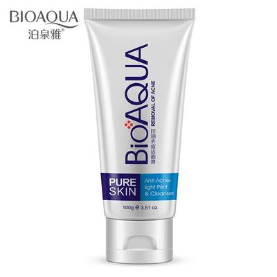 Acne Treatment Facial Cleanser Black Head Remove Oil-Control Deep Cleansing Foam Shrink Pores 100g