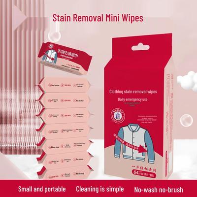 Portable Travel Stain Remover Wipes – Disposable, No-Wash Emergency Cleaning for Clothing and Jackets