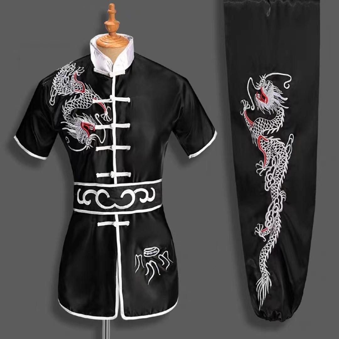 

Китайский мужской женский вышитый дракон кунг-фу тайцзи спортивная куртка брюки комплекты 140cm