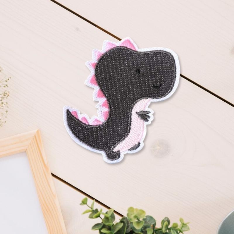 9 Pcs Cartoon Dinosaur Iron On Patches Applique Patches Animal Repair Patches Embroidery Patches for Clothes Decoration