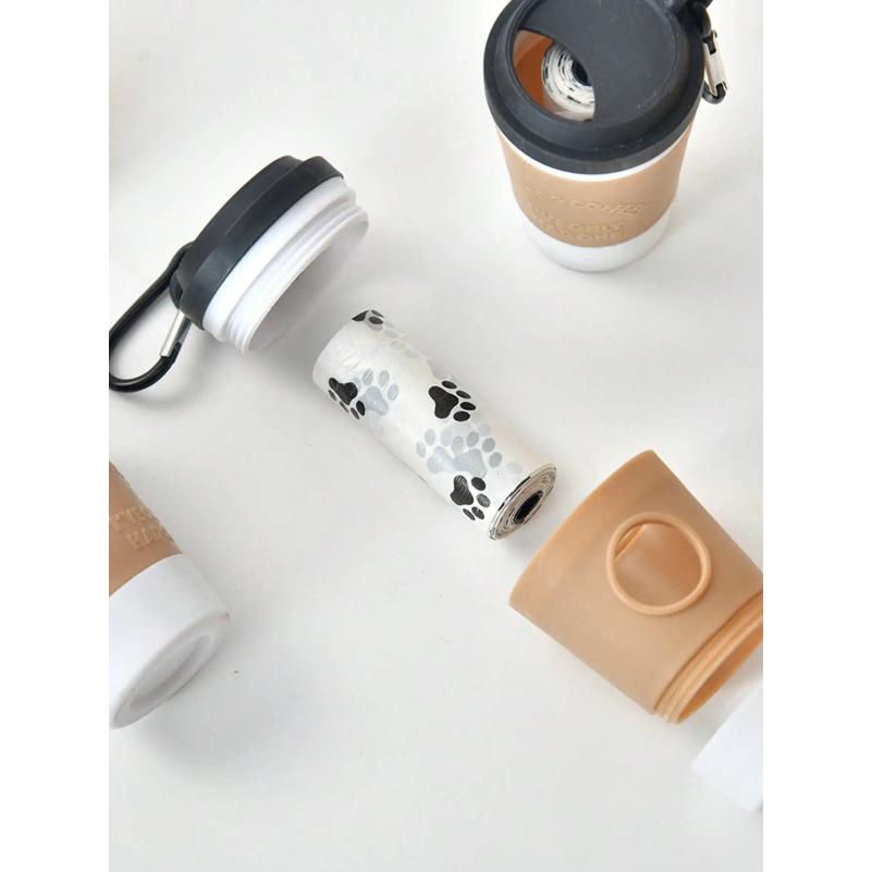 Coffee Cup Pet Waste Bag Dispenser, Portable Outdoor Dog Walking Poop Bag Holder Wholesale Available
