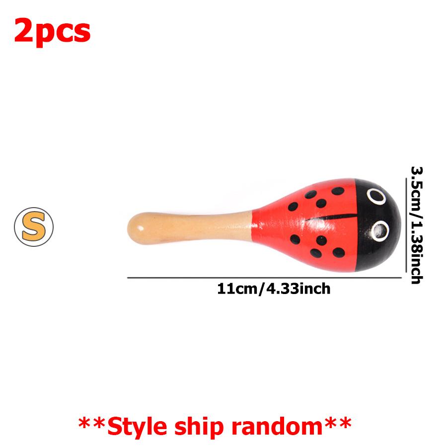 11/19cm Wooden Maraca Sounding Sand Hammer Classical Orff Musical Instrument Toys Ensemble Background Sound Producing Instrument