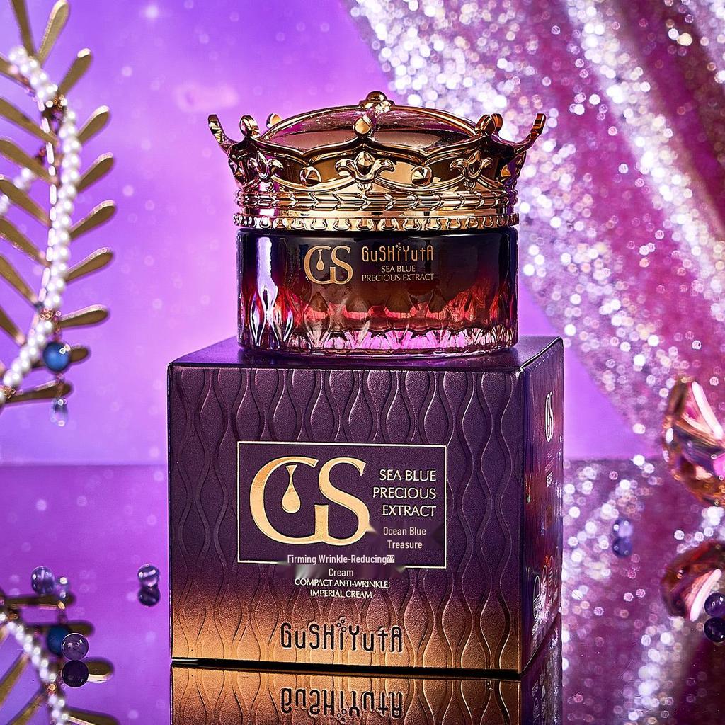 Story & Her Marine Blue Anti-Wrinkle Hydrating Skincare Set: Toner, Lotion, Essence, Cream Gift Box