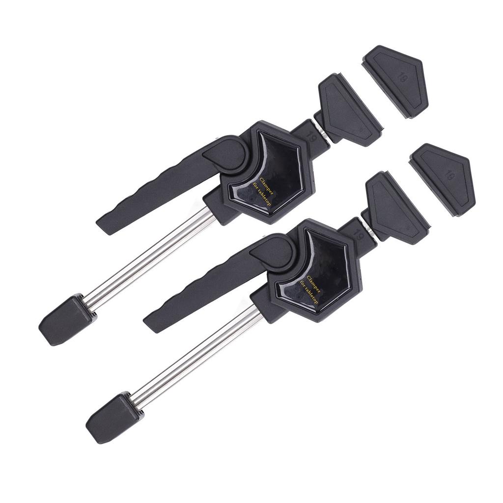 2PCS Clamping Elements Black Ergonomic Handle Adjustable Labor Saving Woodworking Quick Clamps for