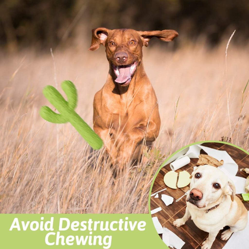 New Simulation Cactus Dog Chew Toysuitable for Aggressive Chewersdurable Rubber Cactus Tough Toy for Training and Cleaning Teeth, Interactive Dog Toy,